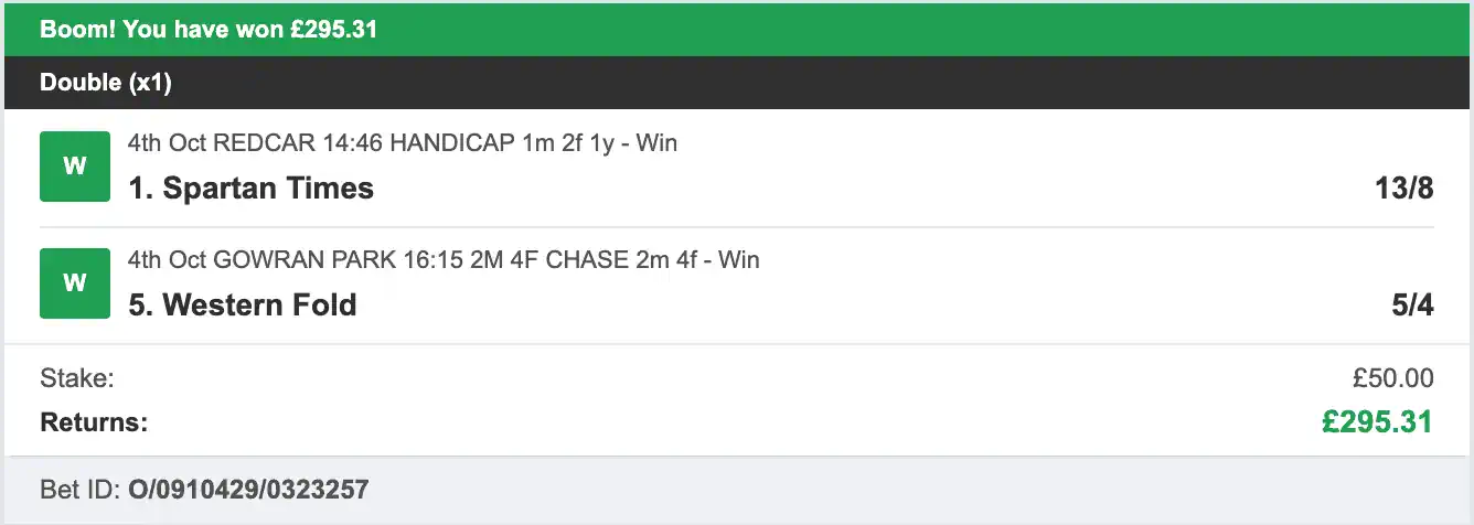 Billys Bets - Winner - 2025-10-04