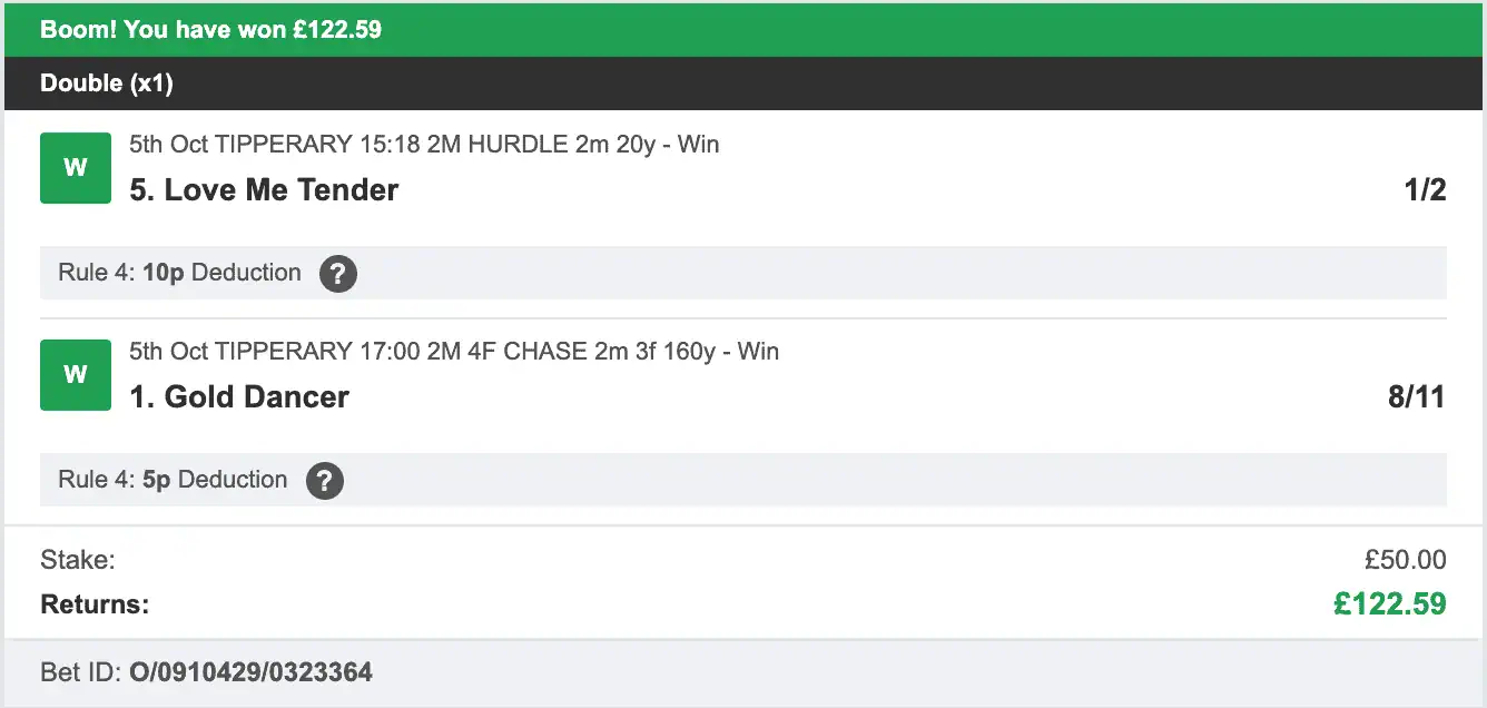 Billys Bets - Winner - 2025-10-05