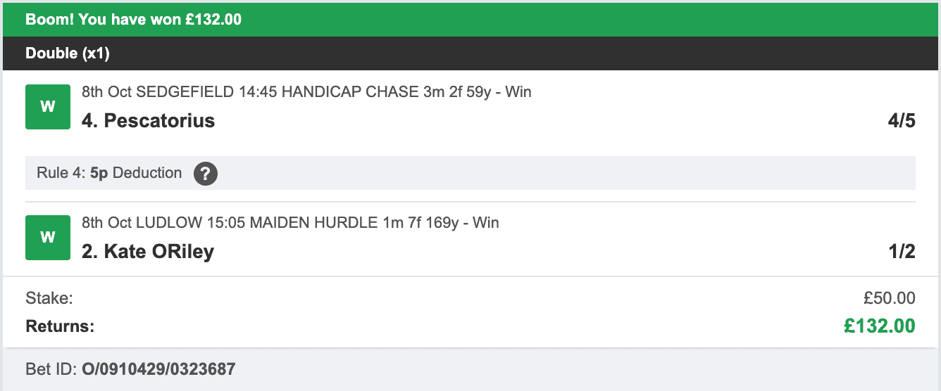 Billys Bets - Winner - 2025-10-08